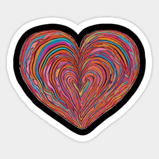 Colorful heart design | Sticker